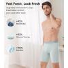 imageDAVID ARCHY Mens Underwear Boxer Briefs Breathable Soft MoistureWicking with Fly Underwear for Men MultipackE5  Long Leg 8  GrayBlueGreen  3 Pack