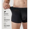 imageDAVID ARCHY Mens Underwear Boxer Briefs Breathable Soft MoistureWicking with Fly Underwear for Men MultipackF1  Short Leg 35 Black