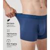 imageDAVID ARCHY Mens Underwear Boxer Briefs Breathable Soft MoistureWicking with Fly Underwear for Men MultipackF2 short Leg 35 BlackDark GrayDark BlueLight Gray