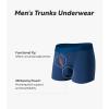 imageDAVID ARCHY Mens Underwear Boxer Briefs Breathable Soft MoistureWicking with Fly Underwear for Men MultipackF2 short Leg 35 BlackDark GrayDark BlueLight Gray