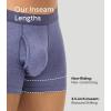 imageDAVID ARCHY Mens Underwear Boxer Briefs Breathable Soft MoistureWicking with Fly Underwear for Men MultipackF4 short Leg 35 Dark GreenDark BlueDark PurpleDark Gray