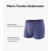 imageDAVID ARCHY Mens Underwear Boxer Briefs Breathable Soft MoistureWicking with Fly Underwear for Men MultipackF4 short Leg 35 Dark GreenDark BlueDark PurpleDark Gray
