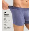 imageDAVID ARCHY Mens Underwear Boxer Briefs Breathable Soft MoistureWicking with Fly Underwear for Men MultipackF4 short Leg 35 Dark GreenDark BlueDark PurpleDark Gray