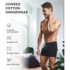 imageDAVID ARCHY Mens Underwear Boxer Briefs Cotton Comfortbale Soft Breathable with Fly Underwear for Men 6 PackB3 blackDark GrayNavy Blue  in 6 Pack