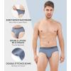 imageDAVID ARCHY Mens Underwear Briefs Rayon Made from Bamboo WickingMoisture Support Pouch Soft Underwear for Men 4 or 7 PackLight BlueGrey BlueGrey GreenMedium Grey