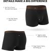 imageDAVID ARCHY Mens Underwear Moisture Wicking Breathable Rayon Made From Bamboo Seamless Underwear with Support Pouch 4 PackBlack With 35 Short Leg No Fly