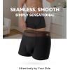 imageDAVID ARCHY Mens Underwear Moisture Wicking Breathable Rayon Made From Bamboo Seamless Underwear with Support Pouch 4 PackBlack With 35 Short Leg No Fly
