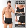 imageDAVID ARCHY Mens Underwear Moisture Wicking Breathable Rayon Made From Bamboo Seamless Underwear with Support Pouch 4 PackBlack With 35 Short Leg No Fly