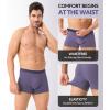 imageDAVID ARCHY Mens Underwear Moisture Wicking Breathable Rayon Made From Bamboo Seamless Underwear with Support Pouch 4 PackBlackDark GrayGray BlueGray Purple With 35 Short Leg No Fly