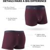 imageDAVID ARCHY Mens Underwear Moisture Wicking Breathable Rayon Made From Bamboo Seamless Underwear with Support Pouch 4 PackBlackNavy BlueOlive GreenDeep Grape Purple With 35 Short Leg No Fly