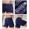 imageDAVID ARCHY Mens Underwear Moisture Wicking Breathable Rayon Made From Bamboo Seamless Underwear with Support Pouch 4 PackDark BlueDark Graywith Fly