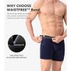 imageDAVID ARCHY Mens Underwear Moisture Wicking Breathable Rayon Made From Bamboo Seamless Underwear with Support Pouch 4 PackDark BlueDark Graywith Fly