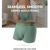 imageDAVID ARCHY Mens Underwear Moisture Wicking Breathable Rayon Made From Bamboo Seamless Underwear with Support Pouch 4 PackFri BlueSat RedMon BlueWed Green With 35 Short Leg No Fly