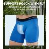 imageDAVID ARCHY Mens Underwear Rayon Made from Bamboo 7Pack WickingMoisture ampamp Cool Boxer Briefs with Support PouchAssorted Colors  65 in 7 Pack
