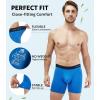imageDAVID ARCHY Mens Underwear Rayon Made from Bamboo 7Pack WickingMoisture ampamp Cool Boxer Briefs with Support PouchAssorted Colors  65 in 7 Pack