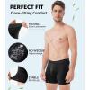 imageDAVID ARCHY Mens Underwear Rayon Made from Bamboo 7Pack WickingMoisture ampamp Cool Boxer Briefs with Support PouchBlack  65 in 7 Pack