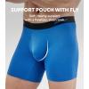 imageDAVID ARCHY Mens Underwear Rayon Made from Bamboo 7Pack WickingMoisture ampamp Cool Boxer Briefs with Support PouchDark Assorted Colors  65 in 7 Pack