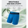 imageDAVID ARCHY Mens Underwear Rayon Made from Bamboo 7Pack WickingMoisture ampamp Cool Boxer Briefs with Support PouchDark Assorted Colors  65 in 7 Pack