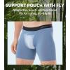 imageDAVID ARCHY Mens Underwear Rayon Made from Bamboo 7Pack WickingMoisture ampamp Cool Boxer Briefs with Support PouchDark Seven Colors  65 in 7 Pack