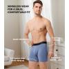imageDAVID ARCHY Mens Underwear Rayon Made from Bamboo 7Pack WickingMoisture ampamp Cool Boxer Briefs with Support PouchSeven Colors  65 in 7 Pack