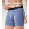 imageDAVID ARCHY Mens Underwear Rayon Made from Bamboo 7Pack WickingMoisture ampamp Cool Boxer Briefs with Support PouchSeven Colors  65 in 7 Pack