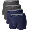 imageDAVID ARCHY Mens Trunks Underwear Cotton Modal Soft Breathable No Ride Up Pouch Underwear 34 or 6 PackNavy BlueDark Gray4 Packg