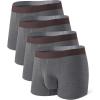imageDAVID ARCHY Mens Trunks Underwear Soft Breathable Rayon Made from Bamboo for Men No Fly Pouch 4PackDark Grey