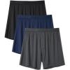 imageDAVID ARCHY Ultra Soft Modal Underwear Mens Boxer Shorts Loose Breathable Boxers for Men PackNavy BlueBlackDark Gray