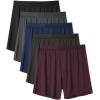 imageDAVID ARCHY Ultra Soft Modal Underwear Mens Boxer Shorts Loose Breathable Boxers for Men PackNavy BlueOlive GreenBlackDark GrayGrape Purple