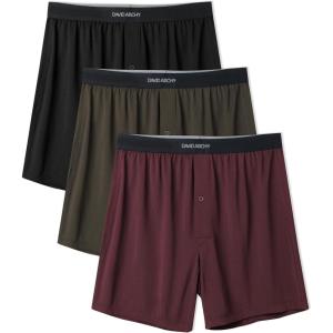 imageDAVID ARCHY Mens Boxer Shorts Underwear Quick Dry Breathable Mens Boxers Moisture Wicking Boxers for Men 3 or 5 PackOlive GreenBlackGrape Purple