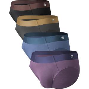 imageDAVID ARCHY Mens Briefs Rayon Made From Bamboo Soft Seamless Underwear Support Pouch No Fly Briefs for Men 4 PackGrey BlueBlackDark GreyGrey Purple