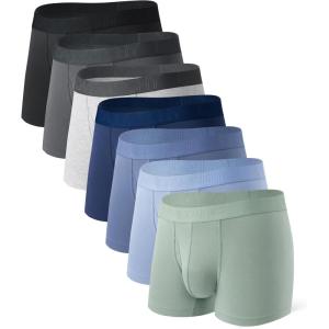 imageDAVID ARCHY Mens Underwear Boxer Briefs Breathable Soft MoistureWicking with Fly Underwear for Men MultipackF6 short Leg 35 Multicolor