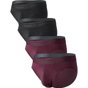 imageDAVID ARCHY Mens Underwear Ultra Soft Modal Dual Pouch Briefs Support Comfortable lightweight Briefs for Men 4 or 7 PackBlackDeep Grape Purple