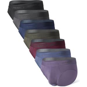 imageDAVID ARCHY Mens Underwear Ultra Soft Modal Dual Pouch Briefs Support Comfortable lightweight Briefs for Men 4 or 7 PackMulticolor