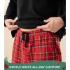 imageDAVID ARCHY Cozy Christmas Pajamas for Couples Ultra Soft Warm Fleece Winter Pjs Sets Men Women Plaid Loungewear with PocketsBlack Top  Checkered Pants