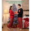 imageDAVID ARCHY Cozy Christmas Pajamas for Couples Ultra Soft Warm Fleece Winter Pjs Sets Men Women Plaid Loungewear with PocketsBlack Top  Checkered Pants