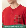imageDAVID ARCHY Cozy Christmas Pajamas for Couples Ultra Soft Warm Fleece Winter Pjs Sets Men Women Plaid Loungewear with PocketsRed Top  Checkered Pants