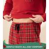 imageDAVID ARCHY Cozy Christmas Pajamas for Couples Ultra Soft Warm Fleece Winter Pjs Sets Men Women Plaid Loungewear with PocketsRed Top  Checkered Pants