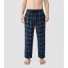 imageDAVID ARCHY Mens Flannel Pajama Pants Soft Plaid Cotton Pajama Pants with Pockets Lightweight 2PackBlack Grey White PlaidNavy White Plaid