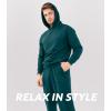imageDAVID ARCHY Mens Fleece Hooded Pajama Set Soft Long Sleeve Loungewear Comfortable Sweatshirts ampamp Pajama Pants PJ Sets for menForest Green
