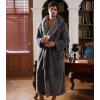 imageDAVID ARCHY Mens Hooded Robe Soft Coral Fleece Microfiber BathrobeA3  Black Shu Velveteen