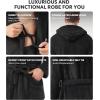 imageDAVID ARCHY Mens Hooded Robe Soft Coral Fleece Microfiber BathrobeBlack
