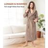 imageDAVID ARCHY Mens Hooded Robe Soft Coral Fleece Microfiber BathrobeLight Coffee