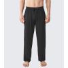 imageDAVID ARCHY Mens Pajama Pants Cotton Comfy Sleep Bottoms Lightweight Lounge Pants with Pockets Soft Sleepwear PJs 2 PackBlackDark Graywide Leg Opening