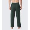 imageDAVID ARCHY Mens Pajama Pants Cotton Comfy Sleep Bottoms Lightweight Lounge Pants with Pockets Soft Sleepwear PJs 2 PackBlackOliver Greenwide Leg Opening
