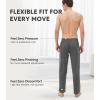 imageDAVID ARCHY Mens Pajama Pants Mens Pj Sleep Pants Pajama Silky Soft Lightweight Lounge Pants with Pocket 2 PackBlackDark Gray