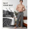 imageDAVID ARCHY Mens Pajama Pants Mens Pj Sleep Pants Pajama Silky Soft Lightweight Lounge Pants with Pocket 2 PackBlackDark Gray