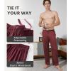 imageDAVID ARCHY Mens Pajama Pants Mens Pj Sleep Pants Pajama Silky Soft Lightweight Lounge Pants with Pocket 2 PackDark GrayRust Red