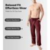 imageDAVID ARCHY Mens Pajama Pants Soft Lightweight Sleep Pants Comfy Lounge Pajama Bottoms with Pockets and Button Fly 2 PackMaple Leaf Red  Dark Gray
