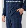 imageDAVID ARCHY Mens Pajama Set Woven Cotton Pjs Plaid Lounge Set ButtonUp Sleepwear Lightweight ampamp Breathable LoungewearBlue Large Plaid